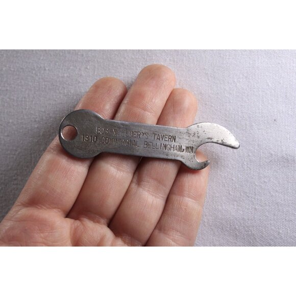Vintage Bob & Elmer´s Tavern Bellingham WN beer bottle opener, church key - Picture 4 of 9